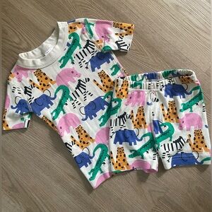 Organic Hanna Andersson Safari Animal Kids Summer PJ Set